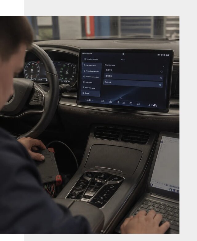 Русификация автомобиля BYD HAN для эксплуатации в Тынде